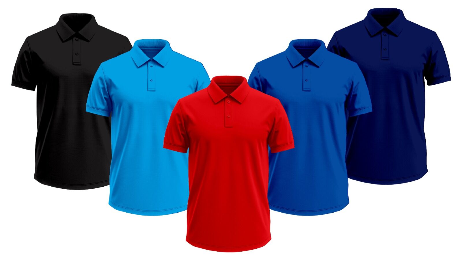 POL-2401 - Premium Blank Polo Shirt - Black - Image 2