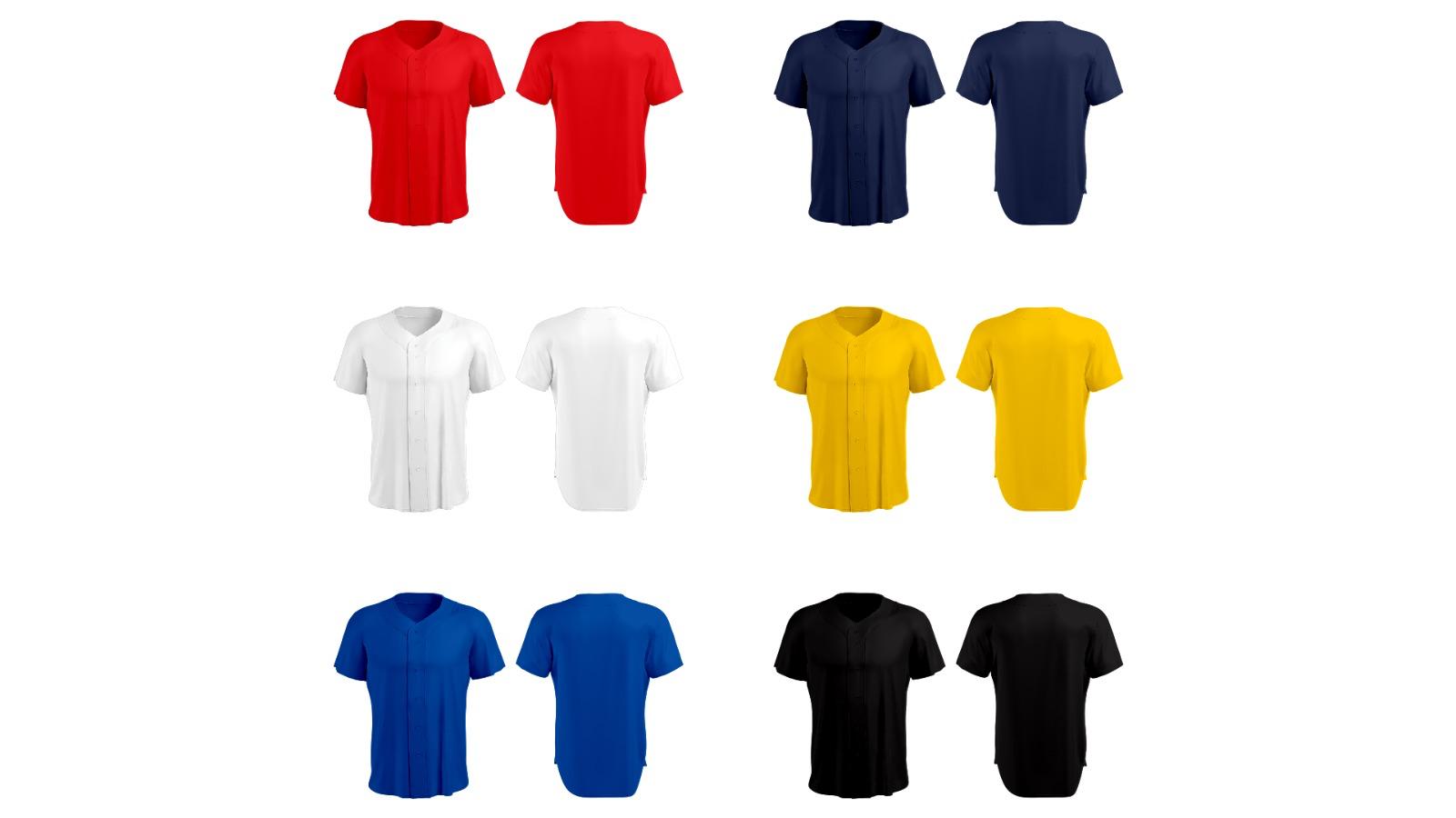 BSB - 100 - Premium Blank Baseball Jersey - Red - Image 2