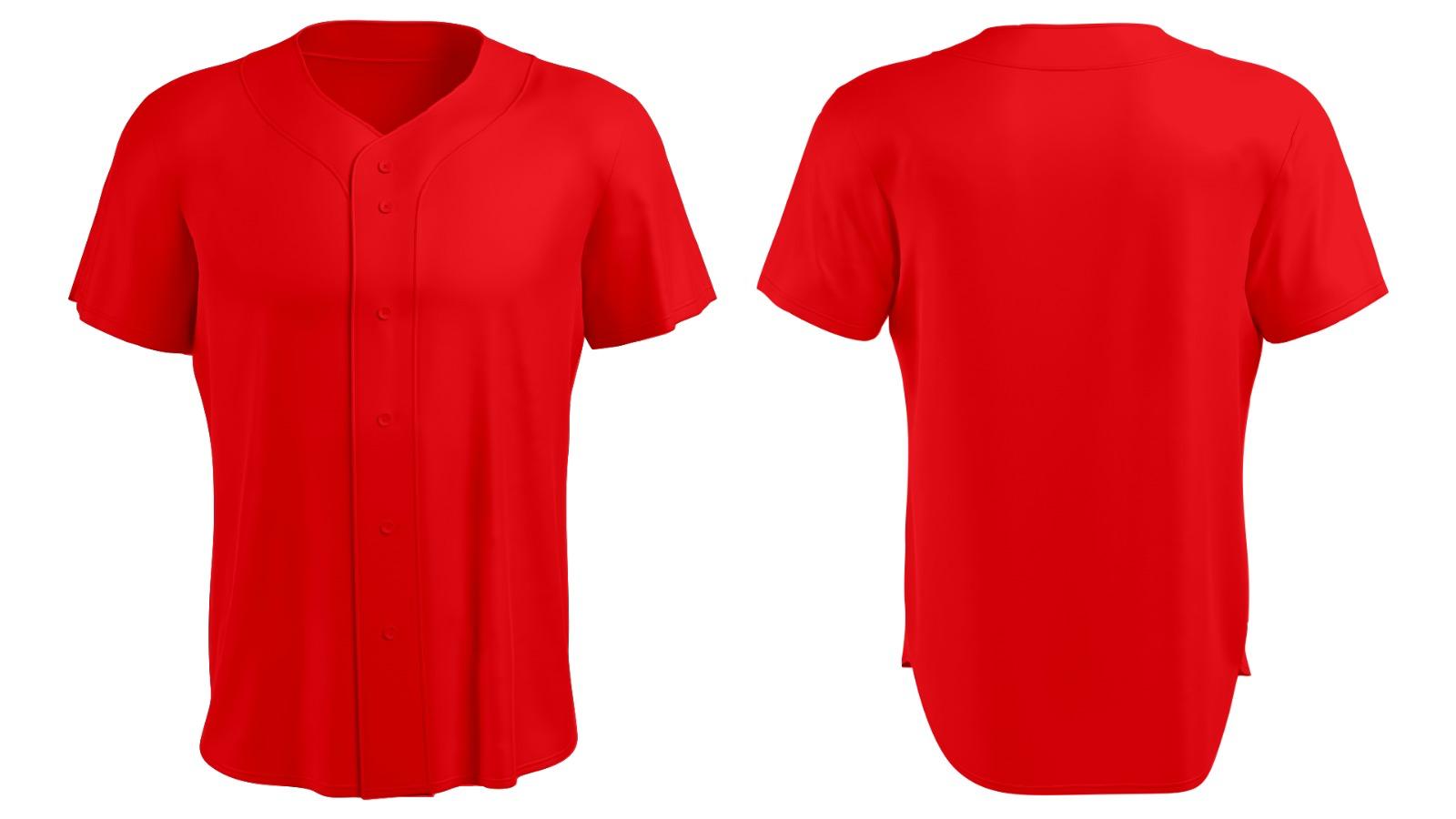 BSB - 100 - Premium Blank Baseball Jersey - Red